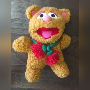 Vintage Muppet Baby Fozzie Bear Plush with Scarf 1987
